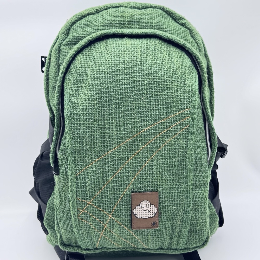 Dime Bags Backpack Green Hempster Cloud Patch‎ Excellent Condition Organic Hemp